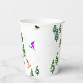 Freeride Snowboarder Snowboarder Design Pappbecher (Rückseite)