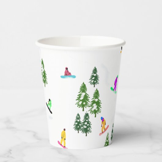 Freeride Snowboarder Snowboarder Design Pappbecher (Links)