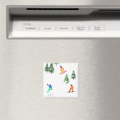 Freeride Snowboarder Snowboarder Magnet (In Situ (Geschirrspüler))