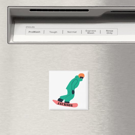 Freeride Snowboarder Snowboarder Stift Magnet (In Situ (Geschirrspüler))