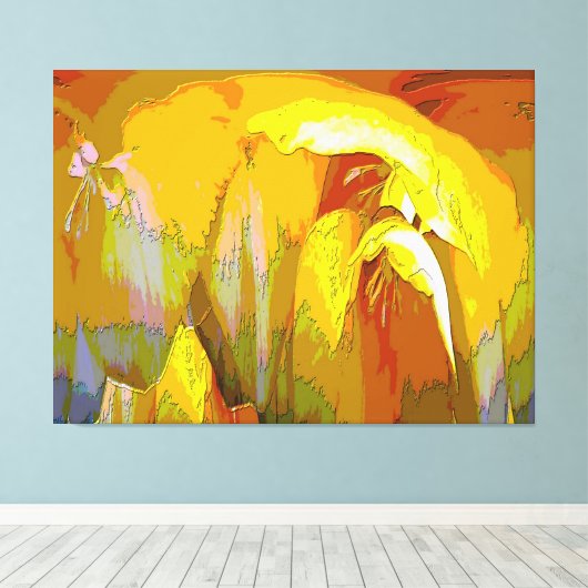 Freesia Abstrakt Leinwanddruck (Insitu (Holzboden))