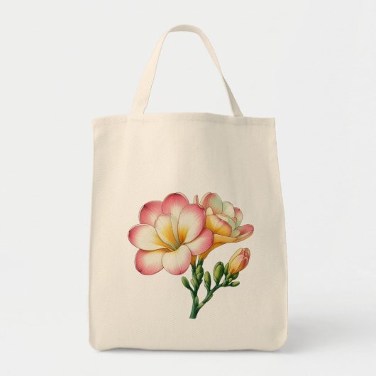 Freesia Blume Design Tragetasche (Vorne)
