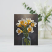 freesia flowers postkarte (Stehend Vorderseite)