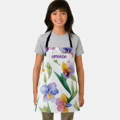 Freesia Wasserfarbe Personalisiertes Muster Schürze (Insitu)