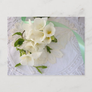 Freesias auf Postkarte
