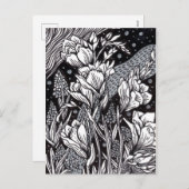 Freesias Feiertagspostkarte (Vorne/Hinten)