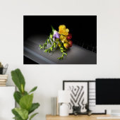 Freesias im Rampenlicht Poster (Heimbüro)