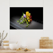Freesias im Rampenlicht Poster (Küche)
