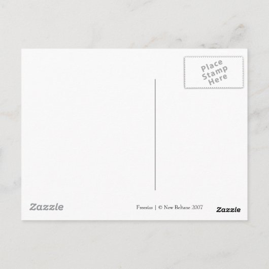 Freesias | postkarte (Rückseite)