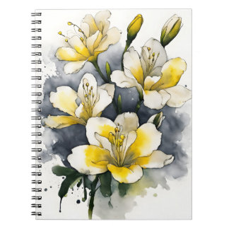Freesie - Aquarellblumen Notizblock