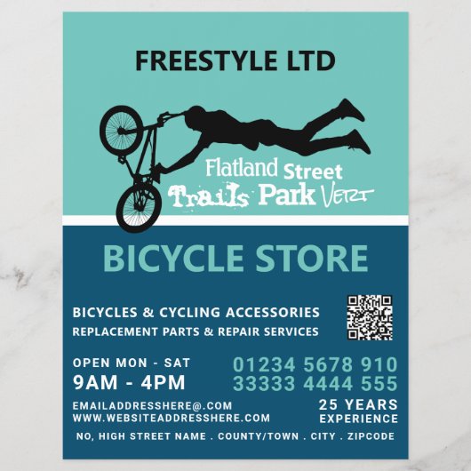 Freestyle Bike Motocross, Cycling Store Werbung Flyer (Vorne)