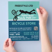 Freestyle Bike Motocross, Cycling Store Werbung Flyer (Hand)