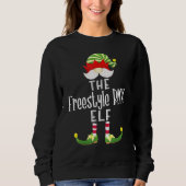 Freestyle Bmx Elf Gruppe Weihnachts Pajama Party Sweatshirt (Vorderseite)