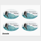 Freestyle BMX Fahrradstunt Ovaler Aufkleber (Blatt)