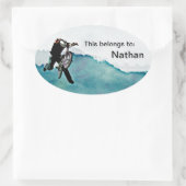 Freestyle BMX Fahrradstunt Ovaler Aufkleber (Tasche)