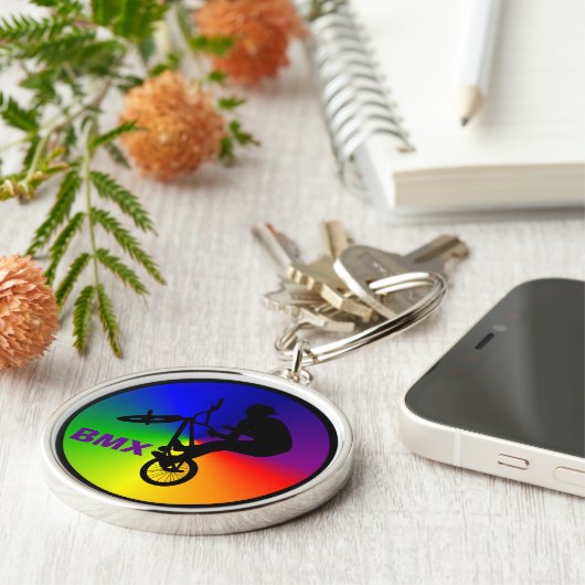 Freestyle BMX Flatland Biker Schlüsselanhänger (Seite)