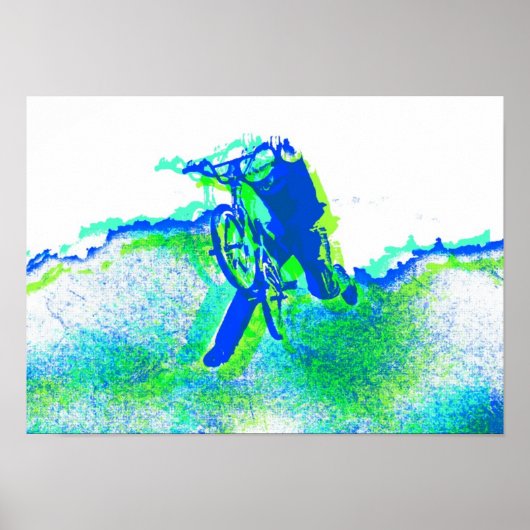 Freestyle BMX Rider im Coolen Pop Art Style Poster (Vorne)