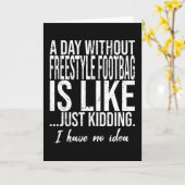 Freestyle Football witzige Geschenkidee Karte (Gelbe Blume)