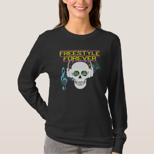 Freestyle Forever Totenkopf mit Kopfhörer Jamming  T-Shirt