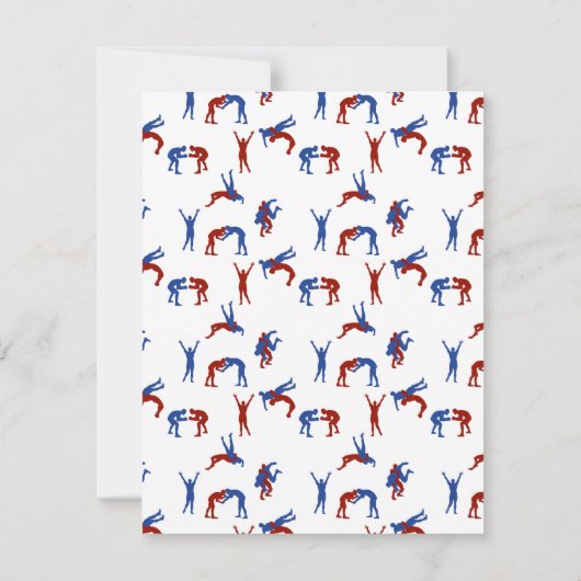 Freestyle Greco Roman Wrestling Individuelle Name Mitteilungskarte (Rückseite)