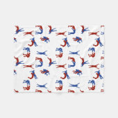 Freestyle Greco Roman Wrestling Pattern Fleecedecke (Vorderseite (Horizontal))