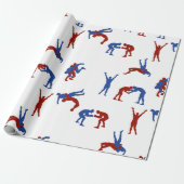 Freestyle Greco Roman Wrestling Pattern Geschenkpapier (Ungerollt)