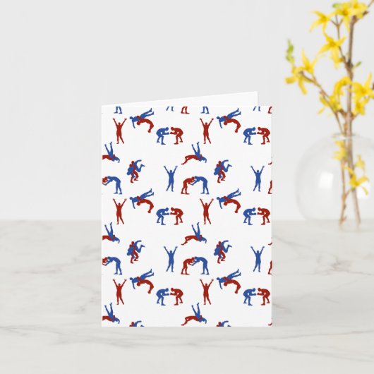 Freestyle Greco Roman Wrestling Pattern Karte (Gelbe Blume)
