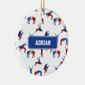 Freestyle Greco Roman Wrestling Pattern Keramik Ornament (Rechts)