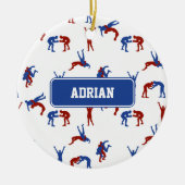 Freestyle Greco Roman Wrestling Pattern Keramik Ornament (Vorne)