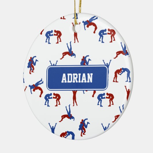 Freestyle Greco Roman Wrestling Pattern Keramik Ornament (Links)