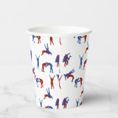 Freestyle Greco Roman Wrestling Pattern Pappbecher (Rechts)