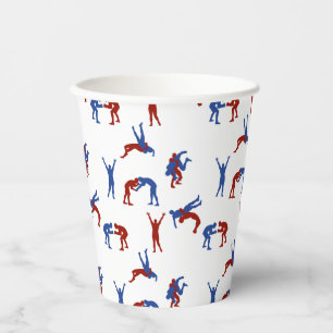 Freestyle Greco Roman Wrestling Pattern Pappbecher