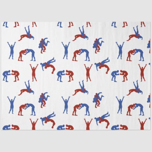 Freestyle Greco Roman Wrestling Pattern Seidenpapier (Vorderseite)