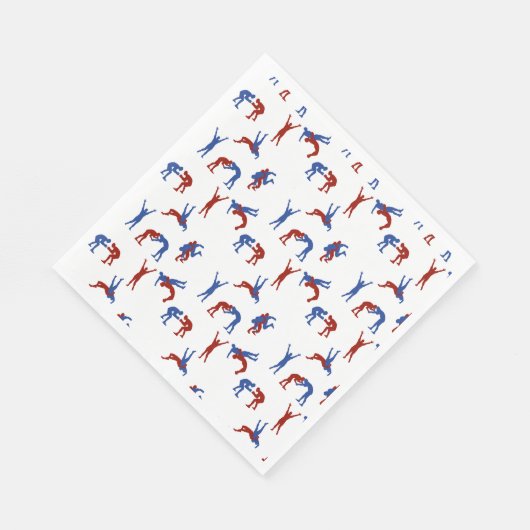 Freestyle Greco Roman Wrestling Pattern Serviette (Ecke)