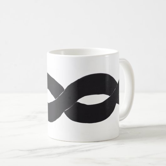Freestyle Monochrome Looping Design-Tasse Kaffeetasse (VorderseiteRechts)