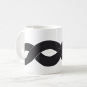 Freestyle Monochrome Looping Design-Tasse Kaffeetasse (Vorderseite Links)