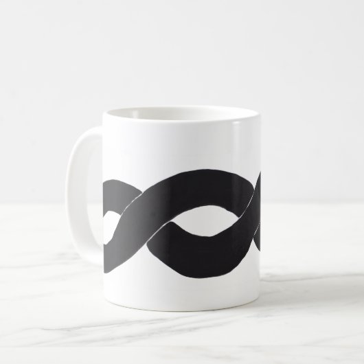 Freestyle Monochrome Looping Design-Tasse Kaffeetasse (Vorderseite Links)