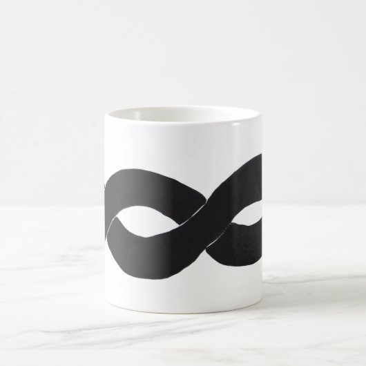 Freestyle Monochrome Looping Design-Tasse Kaffeetasse (Mittel)