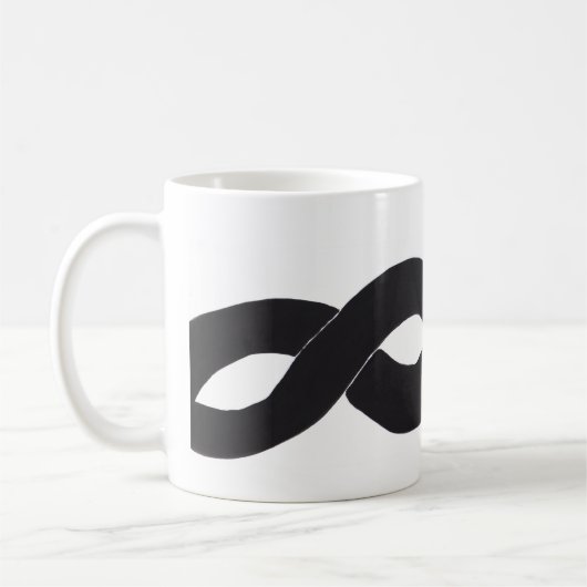 Freestyle Monochrome Looping Design-Tasse Kaffeetasse (Links)