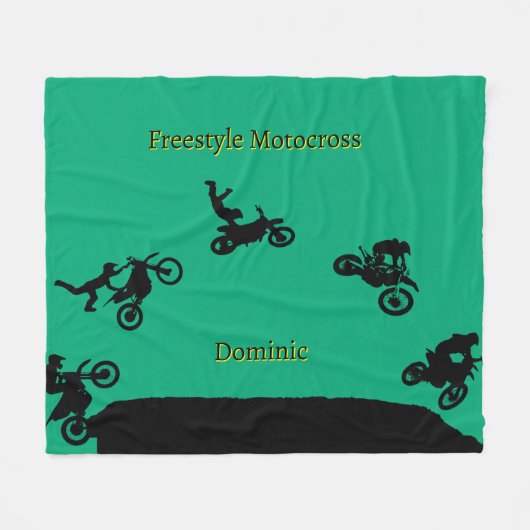 Freestyle Motocross Fleecedecke (Vorderseite (Horizontal))