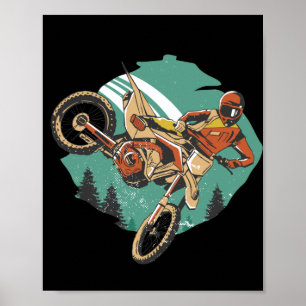 Freestyle Motorradstunts FMX Poster