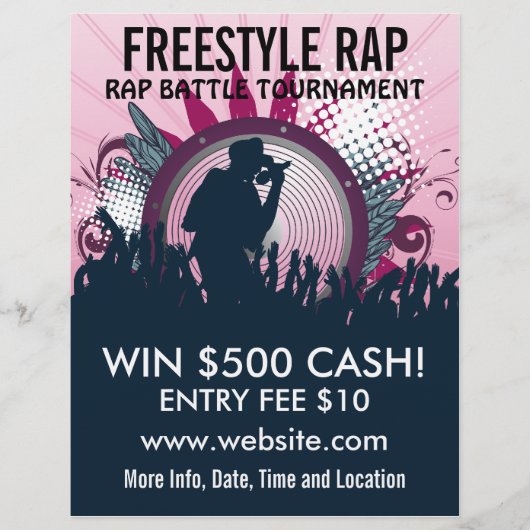 Freestyle Rap Music Flyer (Vorne)
