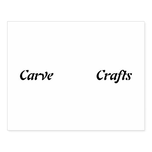 Freestyle Schriftart Carve Craves Textblock-Farbe Gummistempel (Prägung)