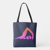 Freestyle-Schwimmer, rosa, Schwimmer, personalisie Tasche (Rückseite)