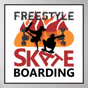 Freestyle Skateboarding Poster