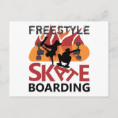 Freestyle Skateboarding Postkarte (Vorderseite)