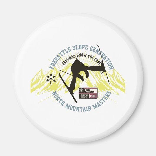 Freestyle Ski Magnet (Vorne)