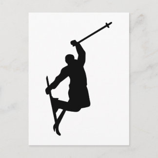 Freestyle-Ski Postkarte