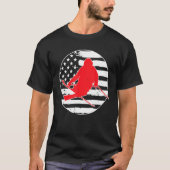 Freestyle Skiing American USA Flag 4. Juli Vin T-Shirt (Vorderseite)