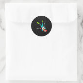 Freestyle-Skiing  Runder Aufkleber (Tasche)